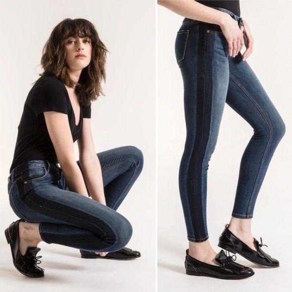 Level 99 Janice Constrast Side Stripe Jeans Skinny